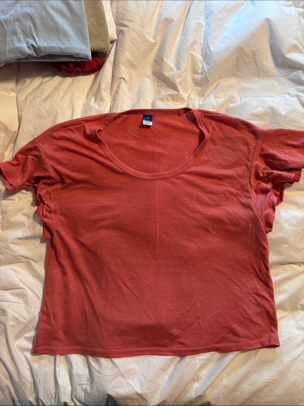 Old Navy Women's Coral Scoop Neck Short Sleeve Tee